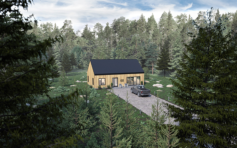 Chalet dans la nature Laurentides Skog